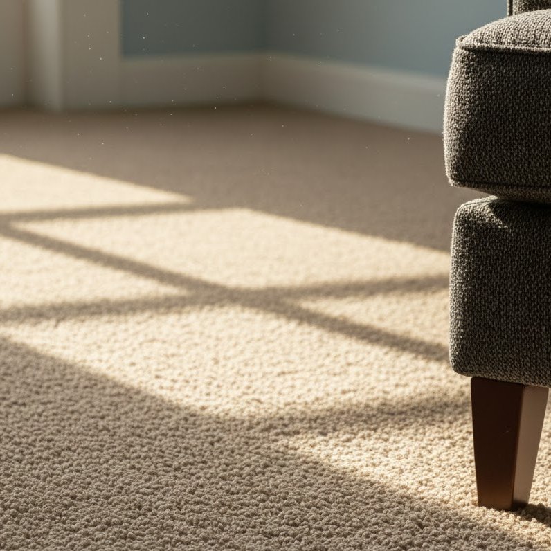 Beige textured loop carpet