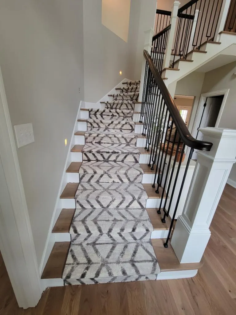 Carpet stair runner by McCools Flooring