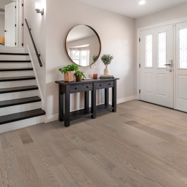 Home foyer with luxury vinyl flooring
