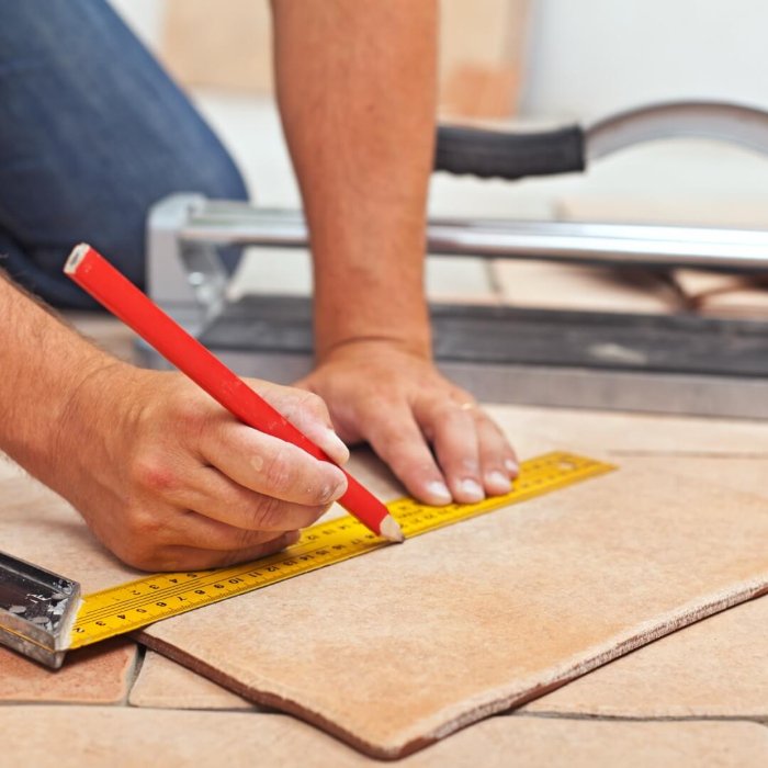 Tile installation from McCools Flooring store