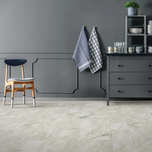 Marble look laminate floors by McCools Flooring