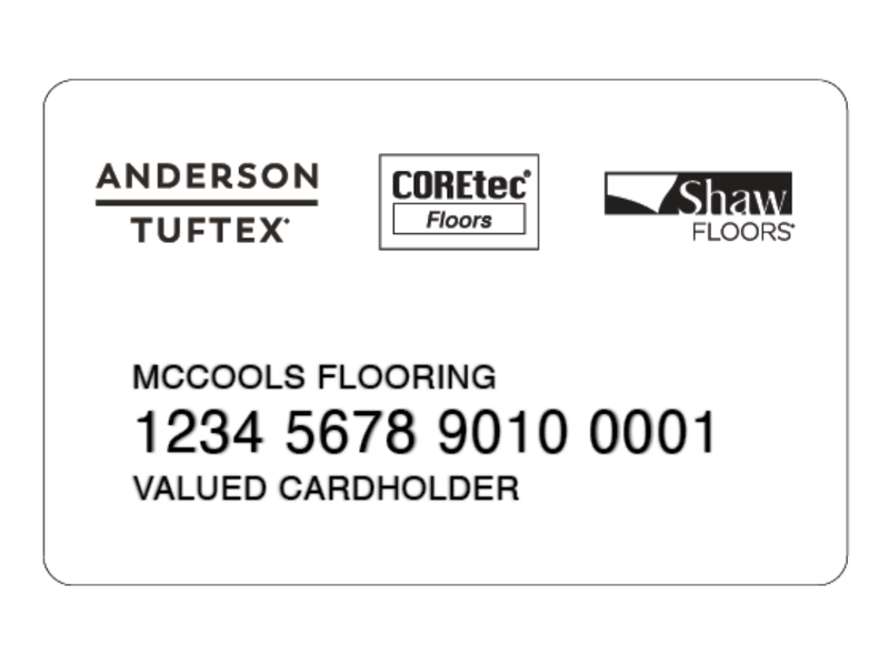 McCool's Flooring Financing Card