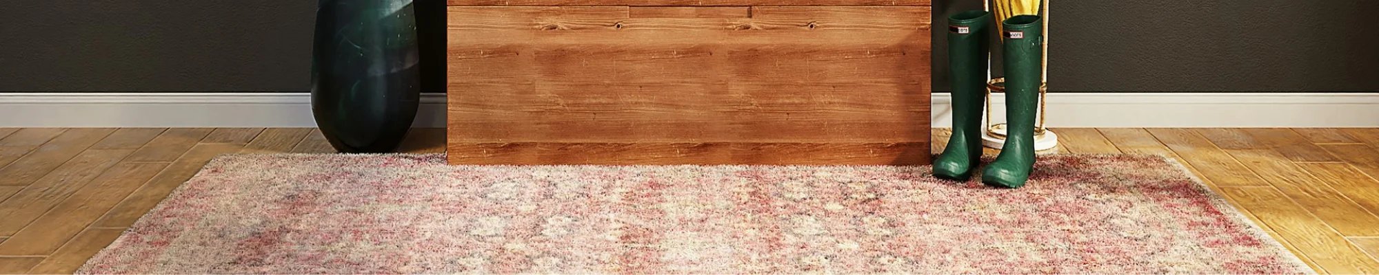 Area rug in a home entry