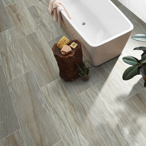 Residential natural textured tile flooring