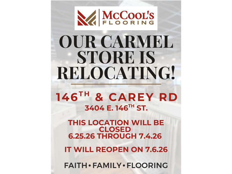 McCool's Flooring Carmel Store relocating