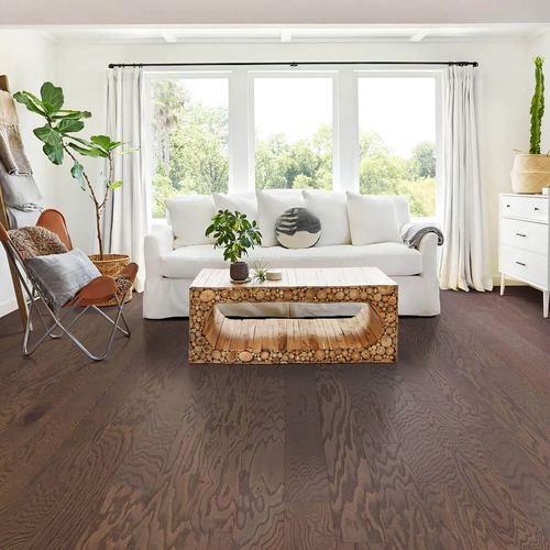 Dark wood floors in a bright Avon IN home