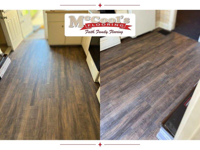 luxury vinyl flooring installation example