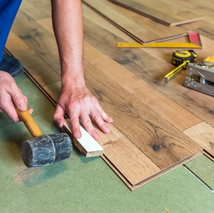 Luxury vinyl flooring installation