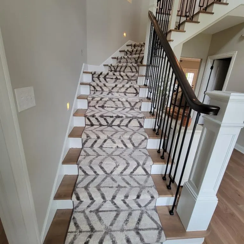 Carpet stair runner by McCools Flooring